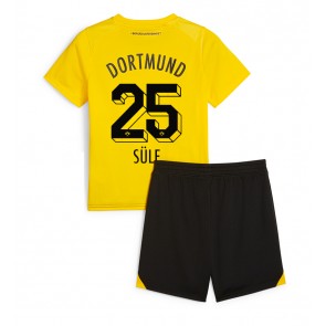 Borussia Dortmund Niklas Sule #25 Replica Home Stadium Kit for Kids 2023-24 Short Sleeve (+ pants)